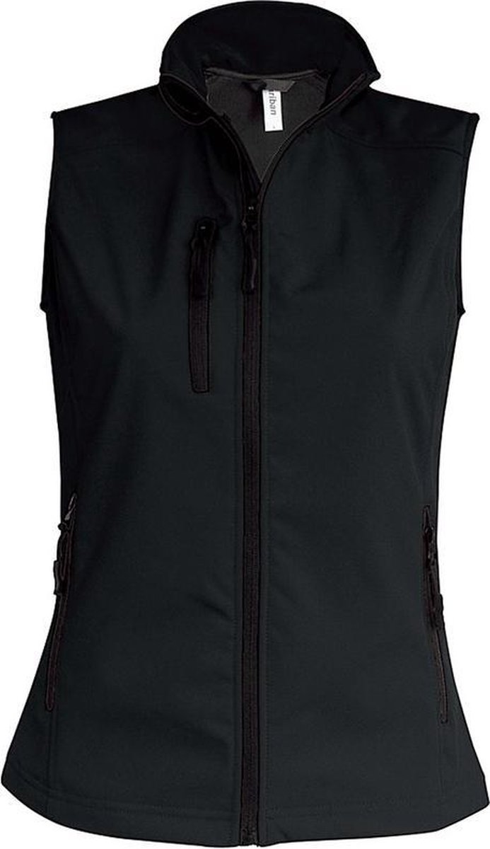 Softshell bodywarmer zwart voor dames - Waterproof/waterdichte sport vesten L (40/52)