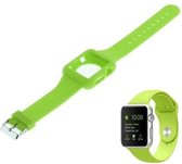 Silicon armband compatibel met Apple Watch 42mm Groen