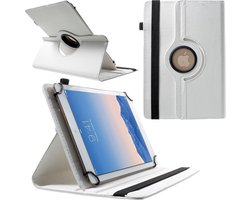 360 Rotating Book Case Universele Tablethoes - Geschikt voor Medion 10,1 LifeTab - Wit