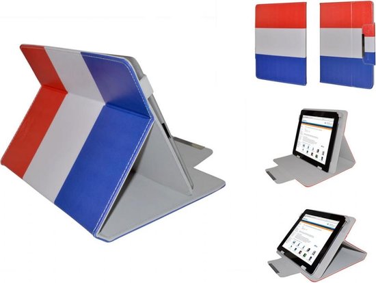 Diamond Class Hoes voor Kruidvat Proline 9.7 Inch , Cover met Rood-Wit-Blauw vlag motief, Multi, merk i12Cover