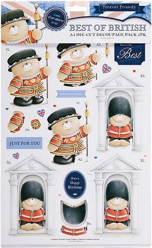 A4 DECOUPAGE PACK BEST OF BRITISH (LONDON) bol