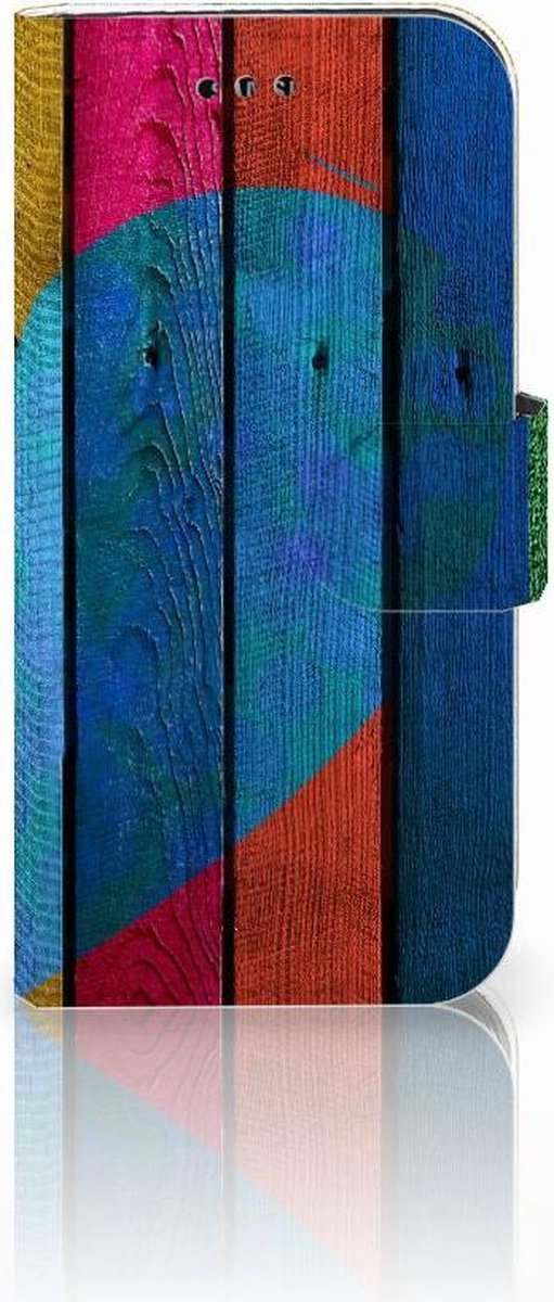 Samsung Galaxy A3 2017 Book Style Case Wood Heart - Cadeau voor je Vriend
