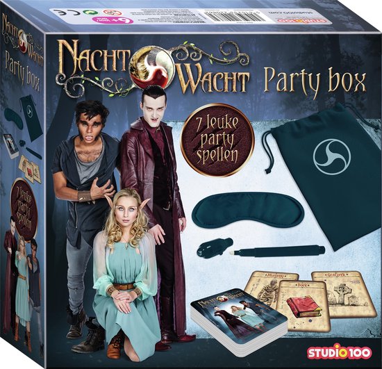 Boek: Nachtwacht party box - 7 leuke party spellen voor binnen en buiten, geschreven door Nachtwacht