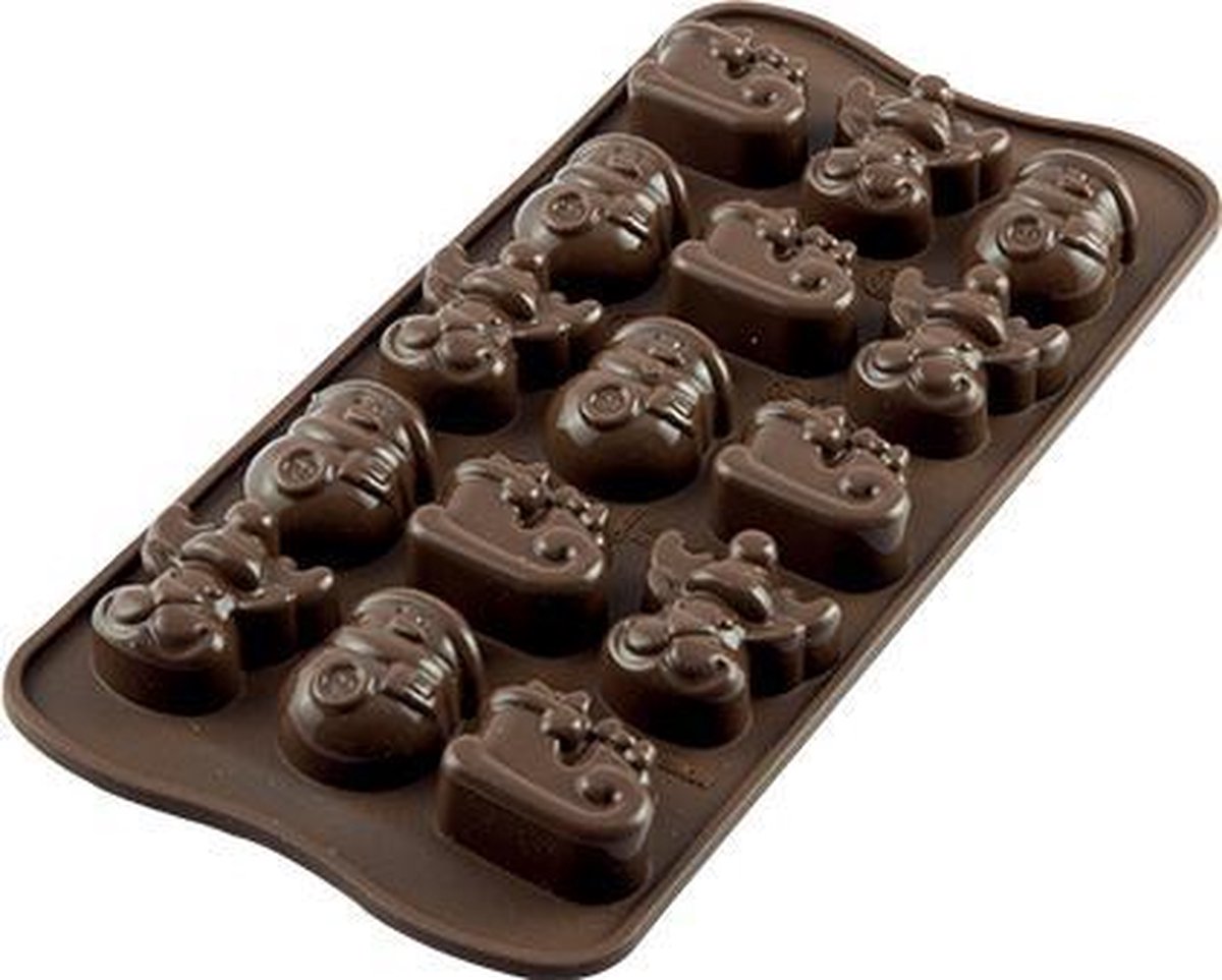 Silikomart Siliconen Chocoladevorm - Choco Winter - 15 figuren