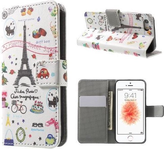 Eiffeltoren parijs wallet agenda tasje hoesje iPhone 5 5S SE | bol.com