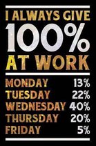 I Always Give 100% at Work