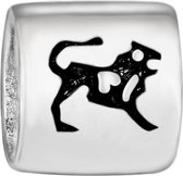 Quiges - 925 - Zilveren - Bedels -Sterling zilver - Beads - Horoscoop Leeuw Kraal Charm - Geschikt – voor - alle bekende merken - Armband Z156