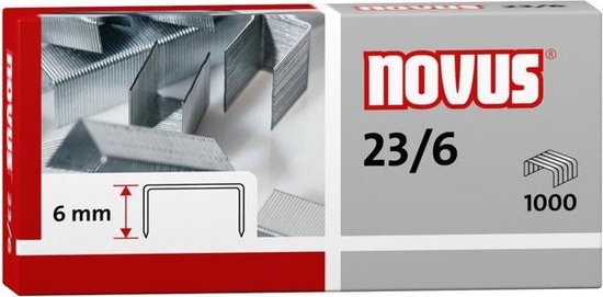 Novus 040-0026 nietjes en navulcassettes 24/6 verzinkt 1000 stuks