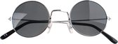 Boland Ronde Bril John Unisex Zilver/zwart