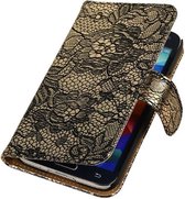 Lace Zwart Samsung Galaxy Core I8260 - Book Case Wallet Cover Hoesje