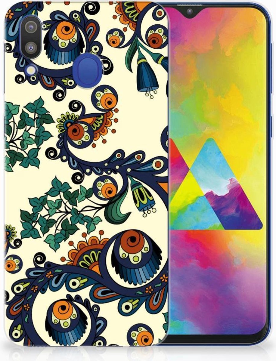 Siliconen Hoesje Samsung Galaxy M20 (Power) Barok Flower