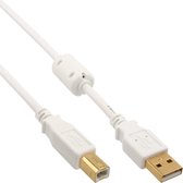 USB naar USB-B kabel - USB2.0 - tot 0,5A / wit - 10 meter
