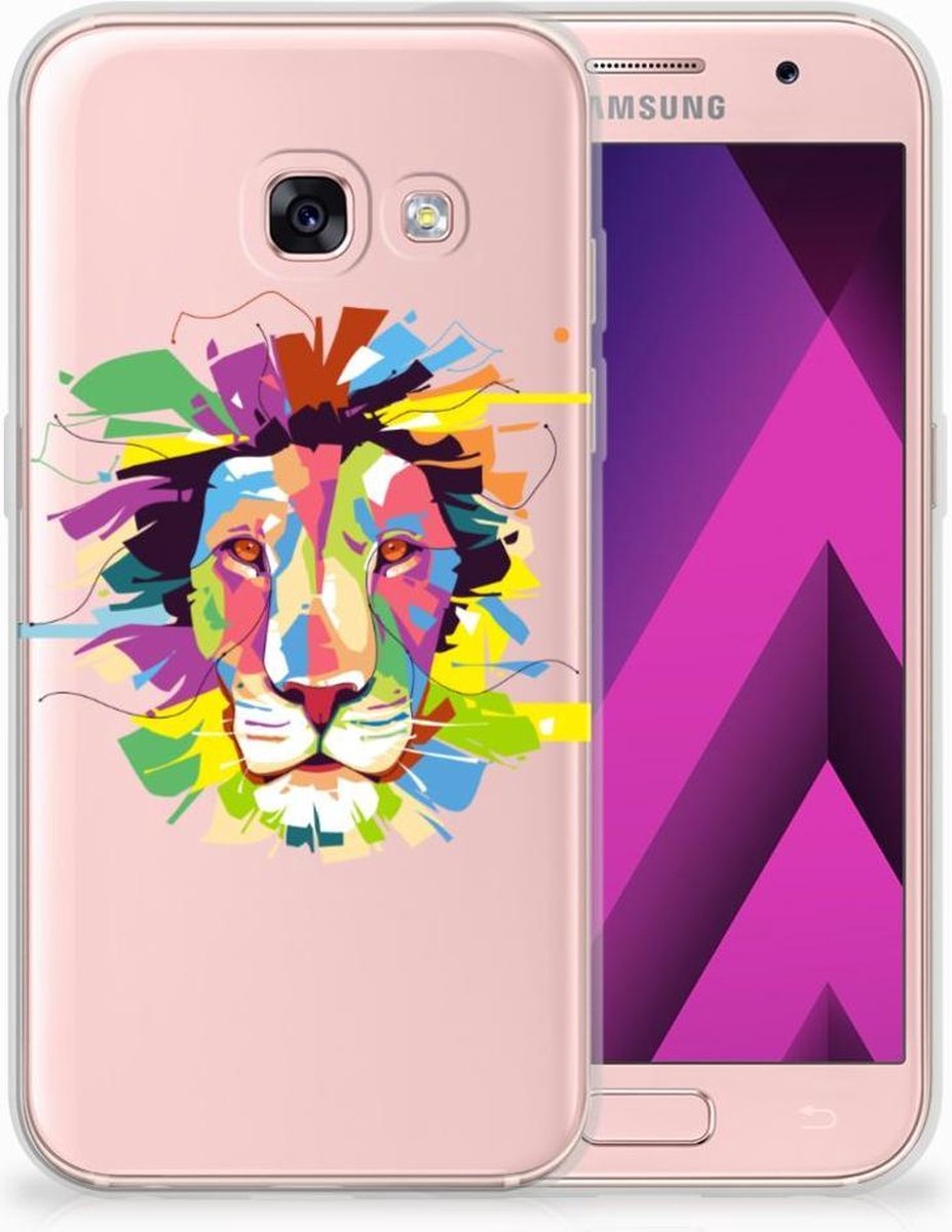Samsung Galaxy A3 2017 Telefoonhoesje met Naam Lion Color