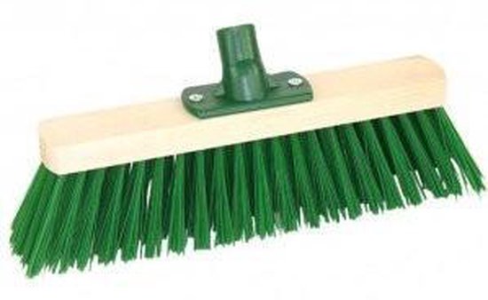 Benson Groene straatbezem - afschroefbare steel - kunststof haren - 117 cm van Benson — afbeelding 4
