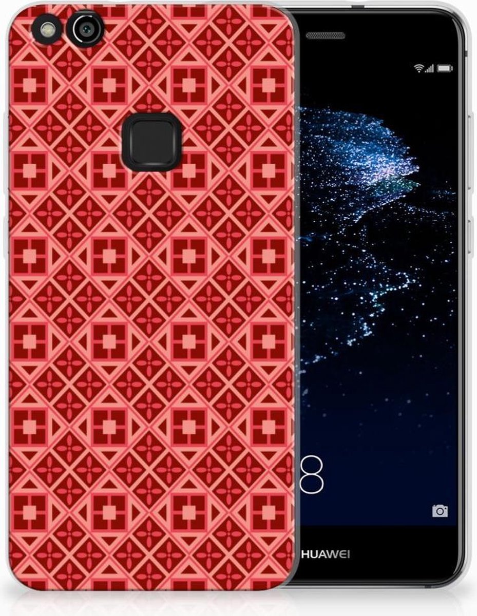Huawei P10 Lite TPU bumper Batik Rood