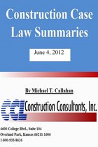 Construction Case Law Summaries: June 4, 2012