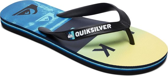 Quiksilver Slippers - Maat 35 Jongens zwart/blauw/geel | bol.com