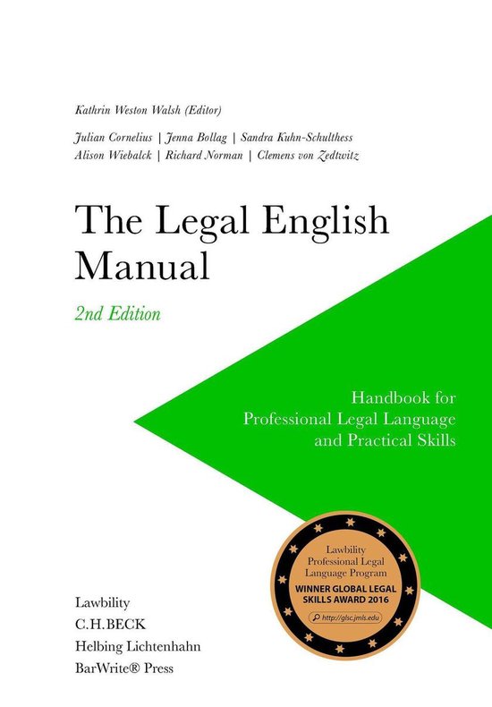 Boek cover The Legal English Manual van Kathrin Weston Walsh (Onbekend)