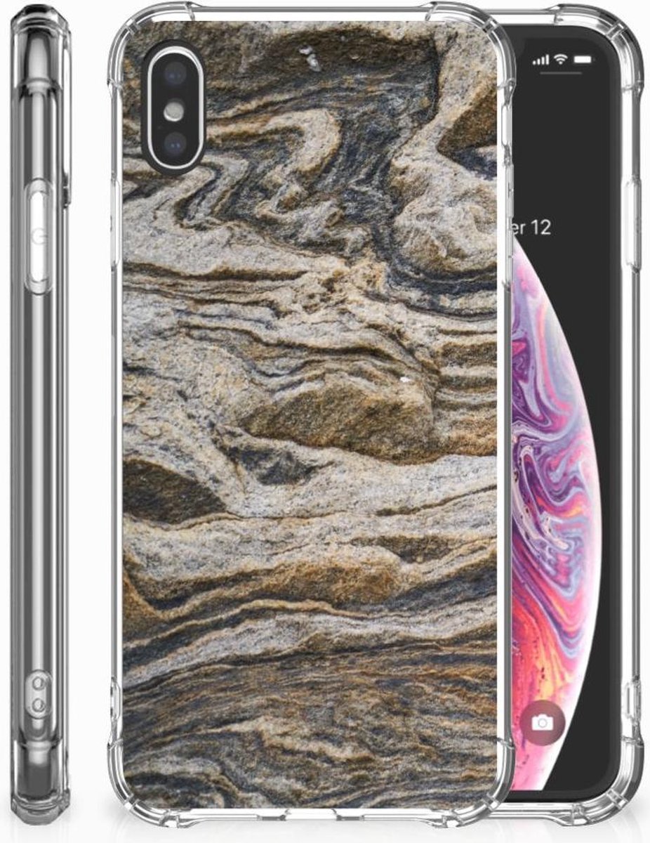 Apple iPhone Xs Max Anti-Shock Hoesje Steen