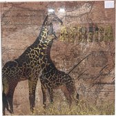 Canvas schilderij giraffen Afrika
