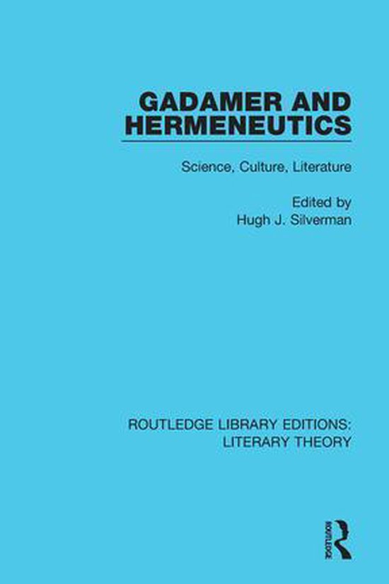 Routledge Library Editions: Literary Theory - Gadamer and He ... - cover