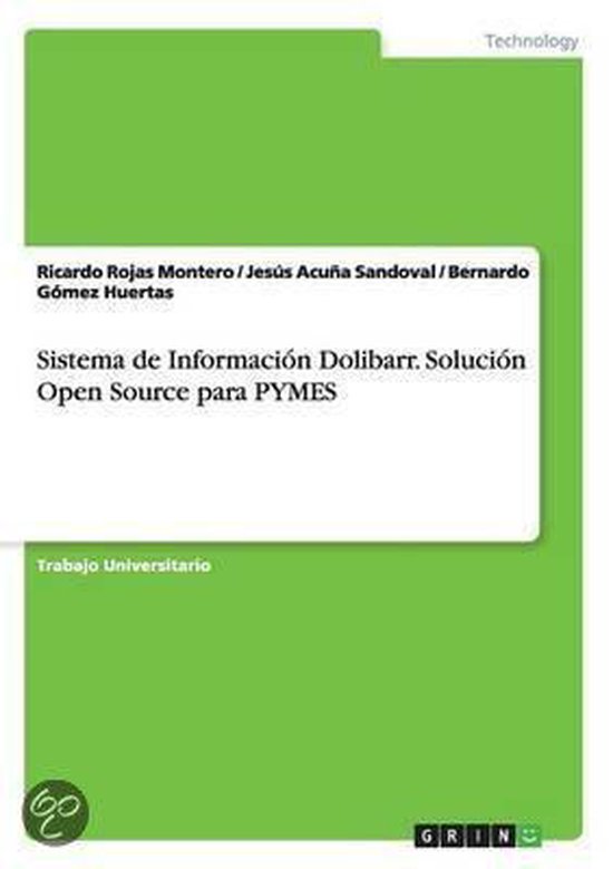 Sistema de Informacion Dolibarr. Solucion Open Source para P ... - cover