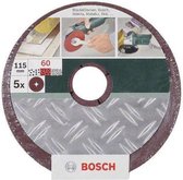 Bosch - 5-delige fiberschuurschijvenset voor haakse slijpmachines, korund