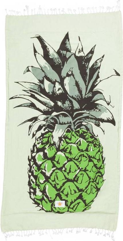 Mycha Ibiza – strandlaken – strandhanddoek – kikoy – ananas – groen – 100% katoen