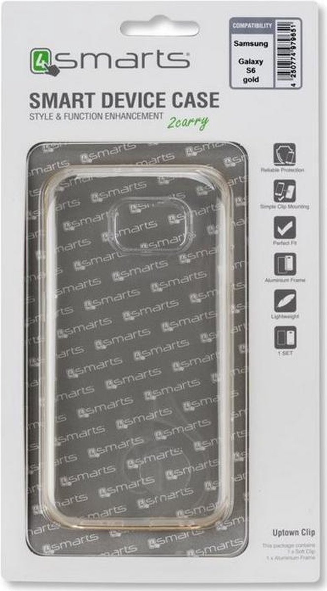 4Smarts Uptown TPU/Aluminium Case voor Samsung Galaxy S6 - Goud