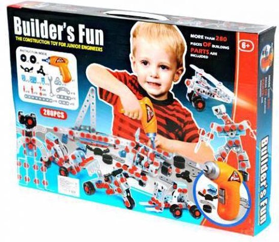 Builder's Fun Speelgoed Constructieset 280-delig | bol.com