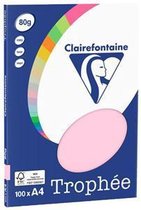 Clairefontaine Trophée - roze - kopieerpapier- A4 80 gram - 100 vellen
