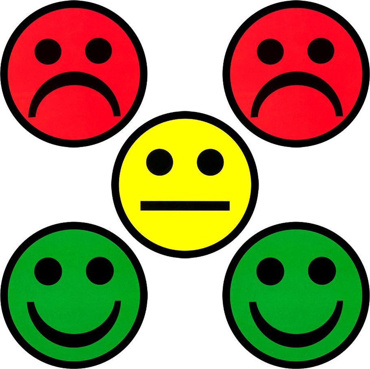 5 Smiley Magneten Mix 5 cm