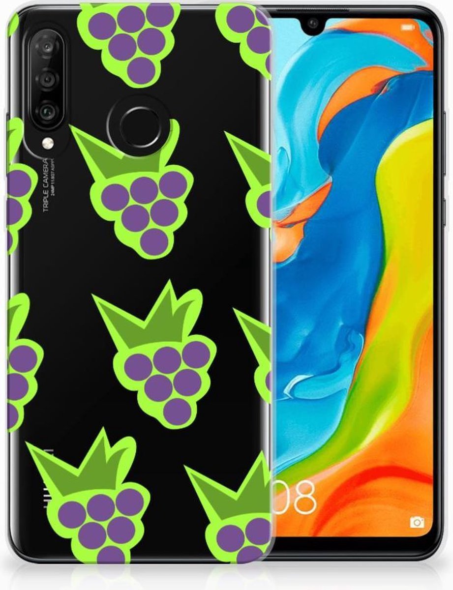 Huawei P30 Lite Siliconen Case Druiven