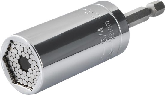 koolstof Uitrusten bladerdeeg Universele dopsleutel grip 7/19 mm 3/8" - Doppenset - Inclusief Boormachine  adapter | bol.com