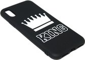 King hoesje siliconen zwart Geschikt voor iPhone XR