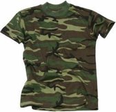 Kinder T-shirt leger camouflage maat 152