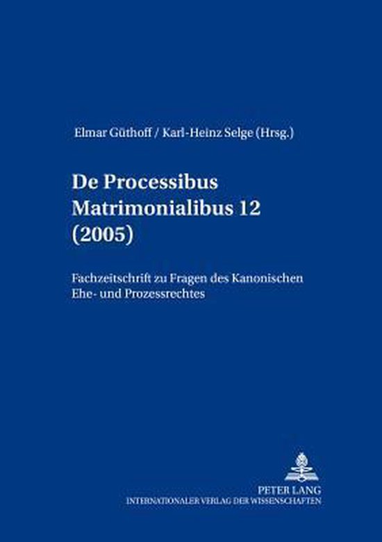 De processibus matrimonialibus - cover