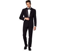 OppoSuits Jet Set Black - Heren Tuxedo Smoking met Vlinderdas - Chique - Zwart - Maat EU 46