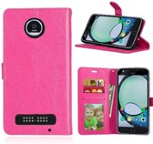 Motorola Moto Z2 Play Portemonnee hoesje / case cover Roze