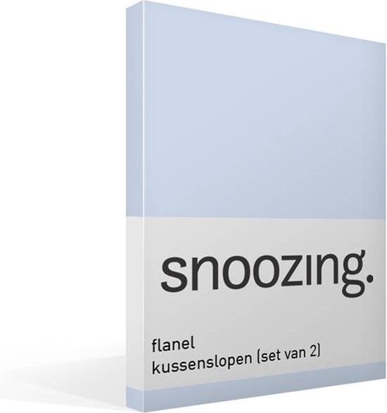 Snoozing - Flanel - Kussenslopen - Set van 2 - 50x70 cm - Hemel