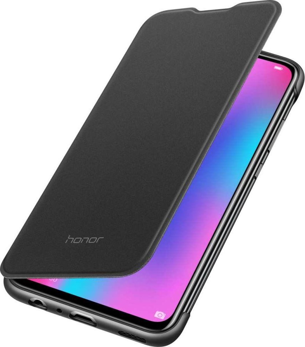 Honor 10 Lite Flip Cover - Zwart