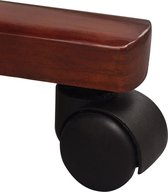 Bureaustoel Chesterfield kunstleer (bruin) (incl. vloerviltjes)