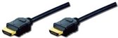 Digitus HDMI Aansluitkabel 3.00 m AK-330107-030-S Audio Return Channel (ARC), Vergulde steekcontacten, Ultra HD-HDMI Zwart [1x HDMI-stekker - 1x HDMI-stekker]
