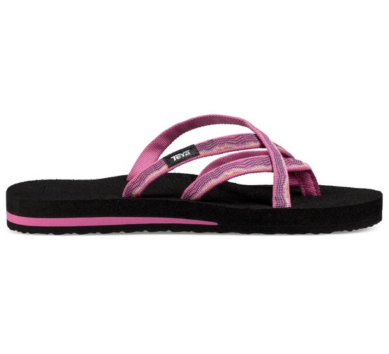 apotheek meerderheid Om toestemming te geven Teva Olowahu Slippers dames Slippers - Maat 38 - Vrouwen - zwart/roze |  bol.com