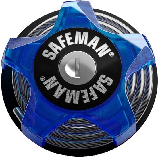Safeman Skislot & Snowboard slot | Fietsslot | Klein, Sterk & Multifunctioneel | Blauw | 75cm