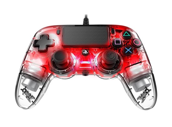 Nacon Compact Official Licensed Bedrade LED Controller - PS4 - Rood - Nacon