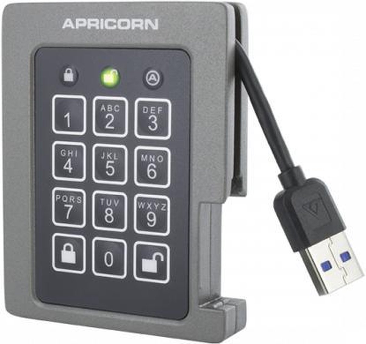 Apricorn Padlock FIPS validated, 480GB SSD USB 3.0