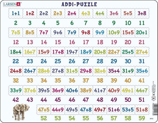 Puzzel Maxi Leren Rekenen - Optellen - 58 stukjes