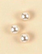 Perles de verre rondes - 10mm - Beige - 60 pièces