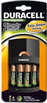 Duracell CEF 14 batterijlader inclusief oplaadbare batterijen